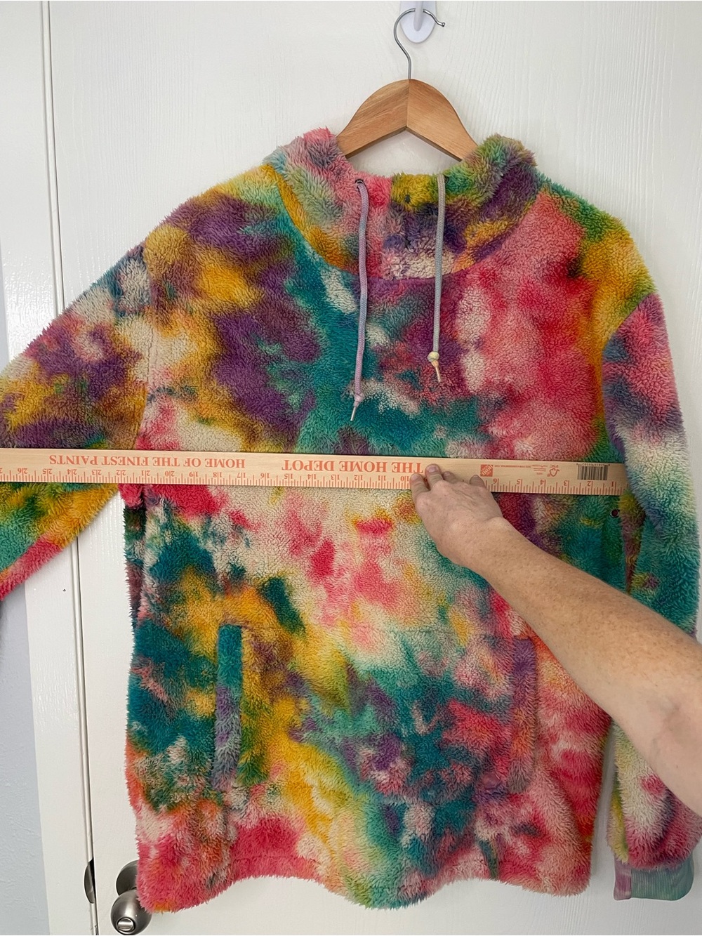 Empyre Men’s Sherpa Hoodie XL Tie Dye Plush Fleece Skate Y2K Back to School - Picture 10 of 10